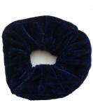 AADYA Pair of Extra Large (15CM) Velvet Hair SCRUNCHIES Elastic Scrunchy Hair BOBBLES (Navy Blue) - Buy Online on SooperMarket.com