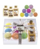 Birthday Gifts: Bath Bombs Gift Set - Home Spa Set with Shower Gel, Shampoo, Bubble Bath & 9 Huge Shea & Coco Butter Bombs - Vanilla Coconut Scented - Vitamin E Infused - Buy Online on SooperMarket.com