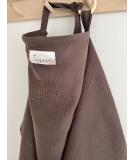 Organic Muslin Nursing Cover for Breastfeeding & Pumping | Multi-Use Breastfeeding Apron, Shawl, Car Seat & Stroller Cover | Breathable Cotton | Pastel Colors - Dark Brown by TISU - Buy Online on SooperMarket.com