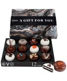 Vegan Gluten Free Chocolate Covered Cookies Gift Basket | Handcrafted Gourmet Treats for Holidays | Perfect for Hostess and Corporate Gifts | 12 Count | Kosher Certified | Black Marble Design - Buy Online on SooperMarket.com