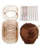 Abeillo Hair Nets for Buns Ballet Hair Net 20 Pcs 50 Cm Individual Package Invisible Hair Nets and 40 Pcs U Shaped Hair Pins Set for Women Girls Ballet Dancer Nurse(Brown) - Buy Online on SooperMarket.com