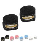 BAD Company Boxing Bands - Elastic Wrist Bandages with Velcro Fastener Thumb Loop | 2.5m - 5m | Black White Red Blue - Perfect for Boxing Training - Buy Online on SooperMarket.com