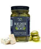 Green Jay Gourmet Blue Cheese Stuffed Olives  Cheese Stuffed Green Olives for Cocktail Garnish & Cheese Board  Dirty Martini Olives  Gourmet Olives  All Natural  Large  16 Ounces Blue Cheese 1 Pound (Pack of 1) - Buy Online on SooperMarket.com
