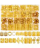 Lucomb 220 pieces of gold hair jewelry for braids LOC jewelry for hair-dreadlock hair trailer for women metal gold braids rings cuff clips for dreadlock accessories hair braids - Buy Online on SooperMarket.com