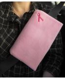 Breast & Chest Buddy - Seatbelt Cushion for Mastectomy & Breast Reconstruction | Solid Pink with Cancer Ribbon - Buy Online on SooperMarket.com