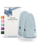 Shop Lowell 2-Piece Exfoliating Peeling Glove Set for Body & Face - Hammam Glove Bonus Peeling Guide & Suction Cups - Gray - Buy Online on SooperMarket.com