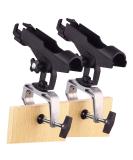 Fishing Boat Rod Holder 2 Pack - 360 Adjustable Large Clamp Opening Foldable Fishing Rod Stand - Buy Online on SooperMarket.com