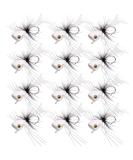 12pcs Colorful Fly Fishing Poppers for Bass, Trout, Salmon - Freshwater Topwater Lures with Hooks - White Assortment - Buy Online on SooperMarket.com