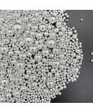 GEORLD Silver Pearl Sugar Sprinkles Candy Mixing Size Baking Edible Cake Decorations Cupcake Toppers Cookie Decorating Celebrations Wedding Shower Party Chirstmas Supplies 120g/ 4.2oz - Buy Online on SooperMarket.com