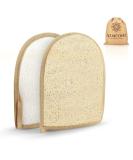 Premium Exfoliating Loofah Glove Pad Body Scrubber. Our Mitt Gloves are Made of Natural Egyptian Shower Loufa Sponge That Gets You Clean, Not Just Spreading Soap (2 Pack) - Buy Online on SooperMarket.com
