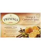 Buy Twinings Herbal Tea Orange & Cinnamon Spice - Caffeine Free - 20 Individual Bags - Buy Online on SooperMarket.com