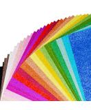 Glitter Cardstock Paper  40 Sheets 20 Colors  Colored Cardstock for Cricut  Premium Glitter Paper for Crafts  A4 Glitter Card Stock for DIY Projects  Sparkly Paper for Card Making  250 GSM 20 colors 40 sheets - Buy Online on SooperMarket.com