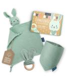 Buy Amari Cuddly Towel (Turquoise Hare) with Bite Ring & Bib - Perfect Baby Gift Set for Newborns & Girls - Sniffer Towel for Baby Parties - Buy Online on SooperMarket.com