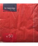 LE NAPPAGE 50 Airlaid napkins 33 x 33 cm FSC cellulose wadding 33 x 33 cm Red 33cm x 33cm - Buy Online on SooperMarket.com
