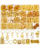 Lucomb 259 Pcs Hair Jewelry for Braids  Loc Jewelry for Hair Dreadlock  Hair Jewelry for Women  Metal Gold Braids Rings Cuffs Clips for Dreadlock Accessories Hair Braids Jewelry Decorations - Buy Online on SooperMarket.com
