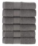 Maura Basics Turkish Cotton Wash Cloths Set - 13x13 American Standard Size | Soft, Durable, Absorbent Towels - 6 Pack | Space Gray - Buy Online on SooperMarket.com