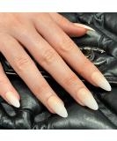 Novaly Ombre Nude Gradient French Tip False Nails - Short/Medium Almond White Pink Press On Nails Kit - Buy Online on SooperMarket.com