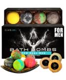 Bath Bombs for Men, Gift Set of 8 Scented Organic Handmade Bath Bombs of 2.5 oz with Natural Essential Oils. Perfect for Boyfriend, Husband, Father or Friend, by ZenseMe - Buy Online on SooperMarket.com