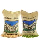 Organic Green Split Peas & Chickpeas Combo 10 lbs - Non-GMO, Non-Irradiated, Kosher - USA Grown & Field Traced - Burlap Bag (5lb x 2) - Buy Online on SooperMarket.com