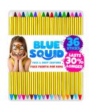 Face Paint Crayons for Kids, Blue Squid 36 Jumbo 3.25" Face & Body Painting Makeup Crayons, Safe for Sensitive Skin, 8 Metallic & 28 Classic Colors, Great for Birthdays & Halloween Makeup 1 Pack - Buy Online on SooperMarket.com