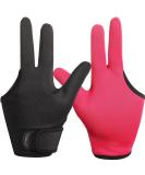 Heat Resistant Gloves for Hair Styling 2 Pcs Curling Wand Glove 3 Finger Barber Glove Reusable Hair Dye Heat Protector Glove (Black, Rose Red) - Buy Online on SooperMarket.com