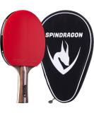 Spindragon Apex Carbon Professional Ping Pong Paddle - Dual Offensive Rubber & Carry Case - Enhance Your Game & Win Matches - Buy Online on SooperMarket.com