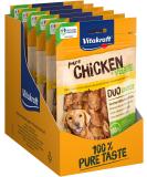 Vitastras Carrow chicken sticks couch stick with lean chicken meat and carrot dog snack ideal as a reward for in between without the addition of sugar and cereals (9x 80g) - Buy Online on SooperMarket.com