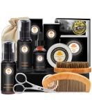Upgraded Beard Grooming Kit wBeard ConditionerBeard OilBeard BalmBeard BrushBeard ShampooWashBeard CombBeard ScissorsStorage BagBeard E-BookBeard Growth Care Gifts for Men Pleasant - Buy Online on SooperMarket.com