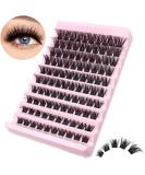 Bransfy Cluster Lashes D Curl 100 Pcs | Reusable & Natural Look False Eyelashes | DIY Eyelash Extension Kit | Super Thin Band | Soft & Comfortable | 8-16mm | B03-0.07 D - Buy Online on SooperMarket.com