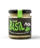 BeSaucy Basil Mayonnaise Works Great as a Spread Dip Stirred Through Mash or Partnered with Pasta and Pizza Crusts. Produced in the UK & Vegan Friendly 180g Glass Jar - Buy Online on SooperMarket.com