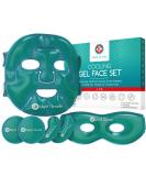 Medi Grade Cooling Face Mask and Cold Eye Mask - Safe Gel Technology Complete Eye, Under Eye and Face Ice Pack Set - Soothing Cold Face and Eye Masks for Dark Circles and Puffiness - Cool Bag Incl. - Buy Online on SooperMarket.com