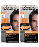 L'Oreal Paris Men Expert Dark Brown Permanent Haircolor 1 Application Kit - Covers Grays, Mess-Free, 2 Count - Buy Online on SooperMarket.com
