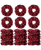 24 Pieces Christmas Buffalo Plaid Hair Scrunchies - Black Red Xmas Hair Bands for Girls & Women - Buy Online on SooperMarket.com
