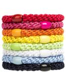 AXEN 8PCS Elastic Hair Ties for Women Girls - Soft Cotton Bands for Thick and Curly Hair - Mixed Colors - Buy Online on SooperMarket.com