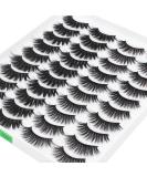 20 Pairs 3D Mink Eyelashes - Fluffy & Dramatic 17-18mm False Lashes for Wholesale Makeup - Buy Online on SooperMarket.com