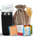 Premium Bellina Tea Gift Basket for Tea Lovers - Herbal Tea Variety Pack with Insulated Tumbler, Honey Straws & Gift Bag - Perfect Gift for Women and Men - Buy Online on SooperMarket.com