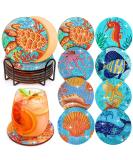 BABORUI 5D Ocean Diamond Painting Coasters - 8Pcs Sea Art Kit for Adults & Kids | Beach House Decor - Buy Online on SooperMarket.com