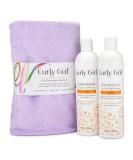 Curly Girl Shampoo Conditioner & Anti Frizz Microfiber Towel Set - Lavender | Best for Curly Hair Care | International Shipping Available - Buy Online on SooperMarket.com