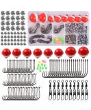 160pcs Fishing Bobbers Tackle Kit with Assorted Hooks & Terminal Tackle - Trout, Catfish, Panfish - Buy Online on SooperMarket.com