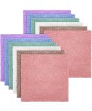 Microfiber Facial Wash Cloth Set - 12 Reusable Makeup Remover Cloths | Soft Cleansing Towel for Face | 10x10 Inch | Various Colors Available - Buy Online on SooperMarket.com
