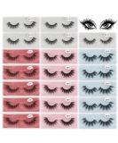 MAGEFY 20 Pairs Faux Mink Eyelashes Set | Natural to Dramatic Long Styles | Handmade, Reusable, Soft Fake Lashes | Glitter Portable Boxes | 16mm-20mm | 20 Pairs-4 Styles - Buy Online on SooperMarket.com