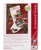 Dimensions 70-08986 Santa's Truck Cross Stitch Christmas Stocking, 14 Count Ivory Aida, 16" Long - Buy Online on SooperMarket.com