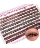 Buy Goddvenus Brown Eyelash Clusters - 320pcs Fluffy DIY Individual Lashes for Natural Wispy Look | 40D 50D D Curl Extensions - International Shipping Available - Buy Online on SooperMarket.com