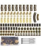 110 PCS Viking Beard Beads AngleKai Gold Hair Accessories | Beard Braiding Kits for Men and Women - Buy Online on SooperMarket.com