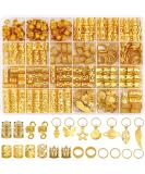 280 Pieces of Hair Accessories for Women | Dreadlock & Braid Jewelry | Adjustable Golden Hair Wrap Rings - Buy Online on SooperMarket.com