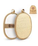 Almooni Premium Exfoliating Loofah Pad Body Scrubber, Made with Natural Egyptian Shower loofa Sponge That Gets You Clean, Not Just Spreading Soap - 2 Count( 1 Pack) - Buy Online on SooperMarket.com