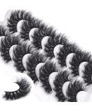 Mink Lashes - PHKERATA 6D Wispy Dramatic False Eyelashes Pack (7 Pairs) - 20MM C Curl Thick Volume for Fluffy, Long and Dramatic Eye Look - Buy Online on SooperMarket.com