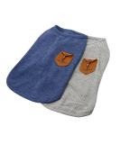 Yaodhaod Small Dog Shirt - Blue & Gray Cotton Clothing for Dogs & Cats (2 Pack) | Perfect for Teacup Teddies & Dwarf Rabbits - Buy Online on SooperMarket.com