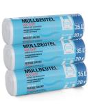 Premiumline Garbage Bags - 60 Pieces 35L Tear-Resistant & Waterproof 3 Pack 54x63 cm with Stretcher Handle - International Shipping Available - Buy Online on SooperMarket.com