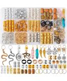 200pcs Hair Beads Jewelry  Dreadlocks Gem Crystal Hair Charms  Metal Hair Coils Rings  Gold And Silver Hair Jewels Pendants Braid Cuffs Clips Loc Tube Bead Braid Accessories for Hair Braids Decoration - Buy Online on SooperMarket.com